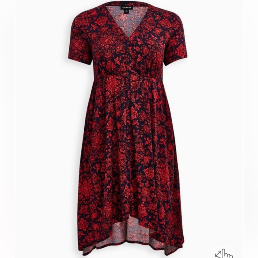 Torrid Midi Challis Shirt Dress